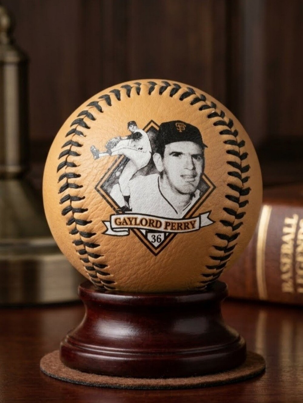 San Francisco Giants Legends Gaylord Perry #36 Chevron 2005 Baseball Ball.